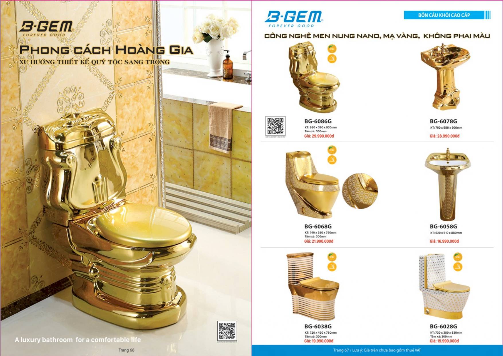 Thiết bị vệ sinh BGEM Catalogue và Bảng giá mới nhất  2024 /Page 34